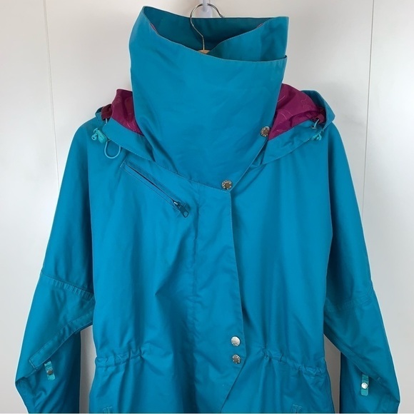 Airblaster Teal Plum Ski Snowboard High Collar Parka Jacket Women's sz  L - Picture 5 of 11